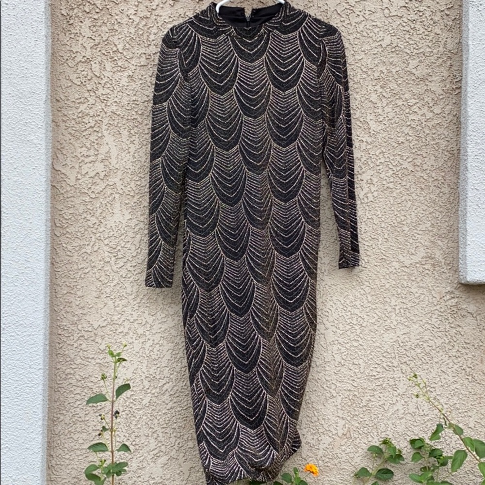 Beautiful black dress with gold design